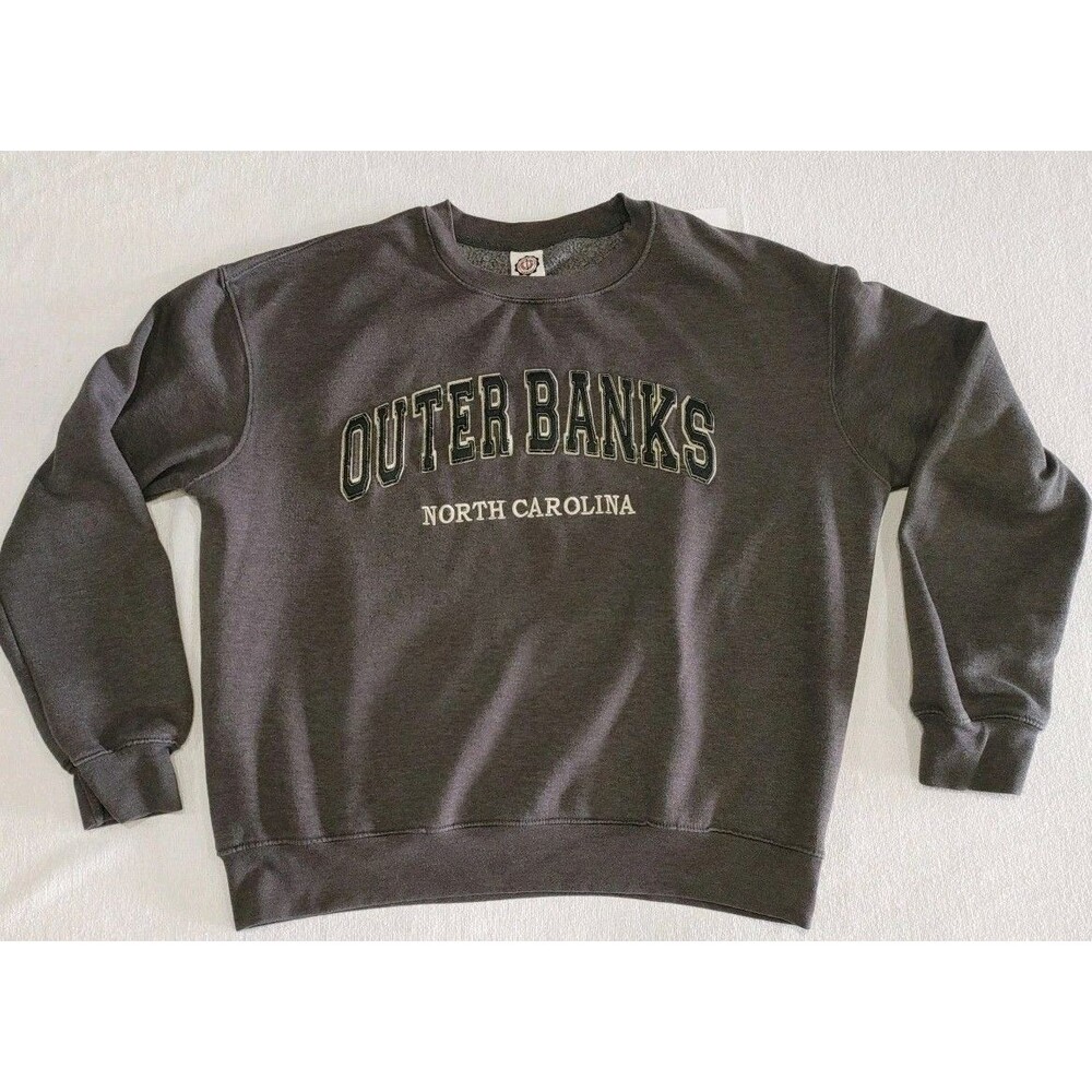 Outer Banks North Carolina Gray Crewneck Sweatshirt Adult Size Large
